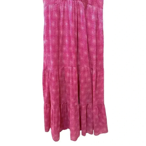 Banjanan Orion Maxi Dress Petal Power Fuchsia Floral Cotton Voile Bohemi… - Picture 4 of 16